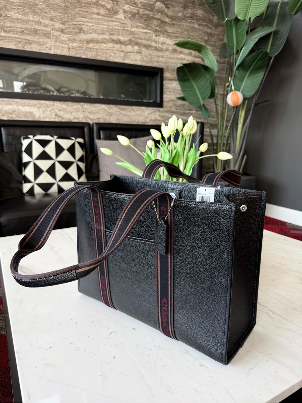 New COACH Large Smith Tote Bag Pebble Leather - Picture 12 of 16
